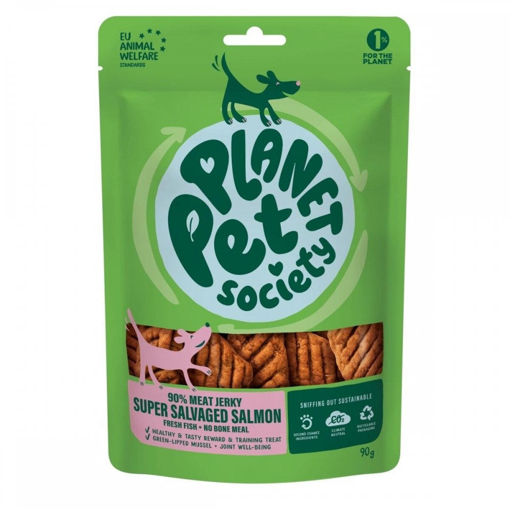 Bilde av Planet Pet Society Dog Jerky Hundegodteri Laks 90 g - Alt til hunden