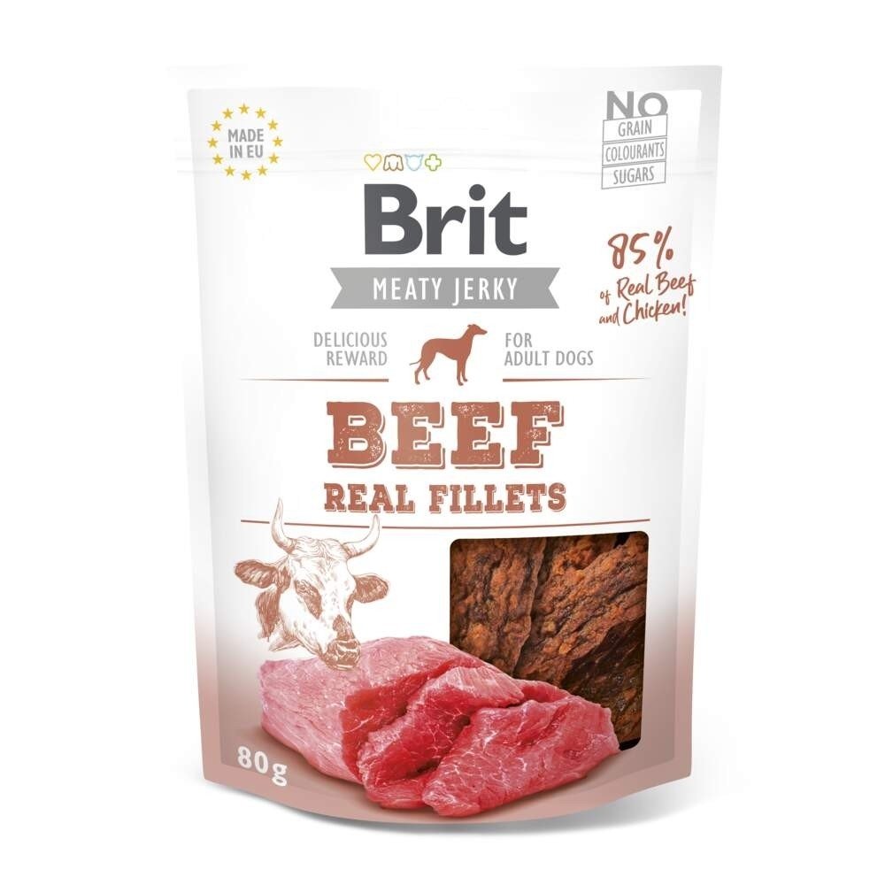 Bilde av Brit Care Meaty Jerky Beef Fillets (80 G)
