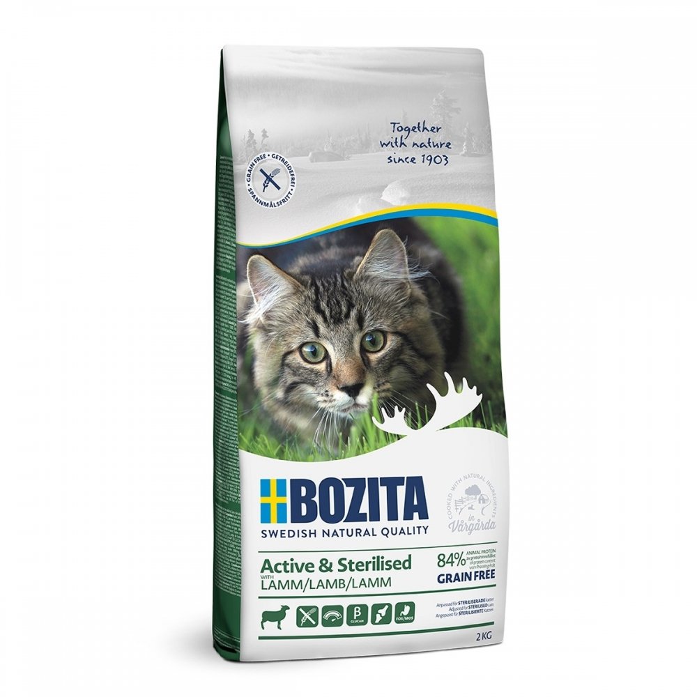 Bozita Active & Sterilised Grain free Lamb (2 kg) Katt - Kattemat - Spesialfôr - Kattemat for sterilisert katt