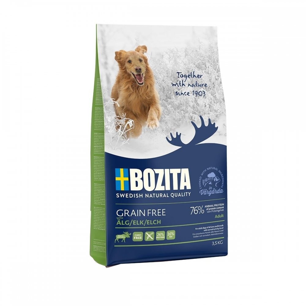 Bozita Grain Free Elk (3,5 kg) Hund - Hundemat - Kornfritt hundefôr