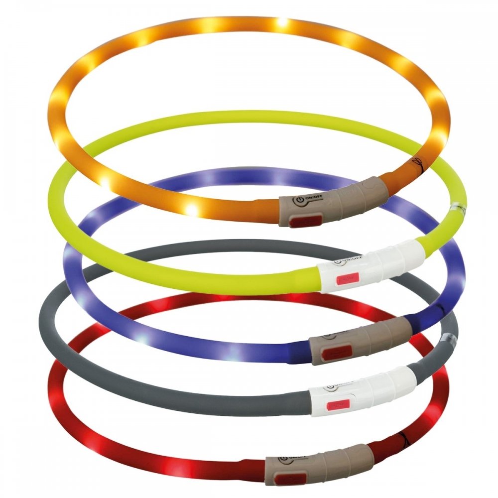 Trixie LED Hundehalsbånd med USB 70 cm (Rød)