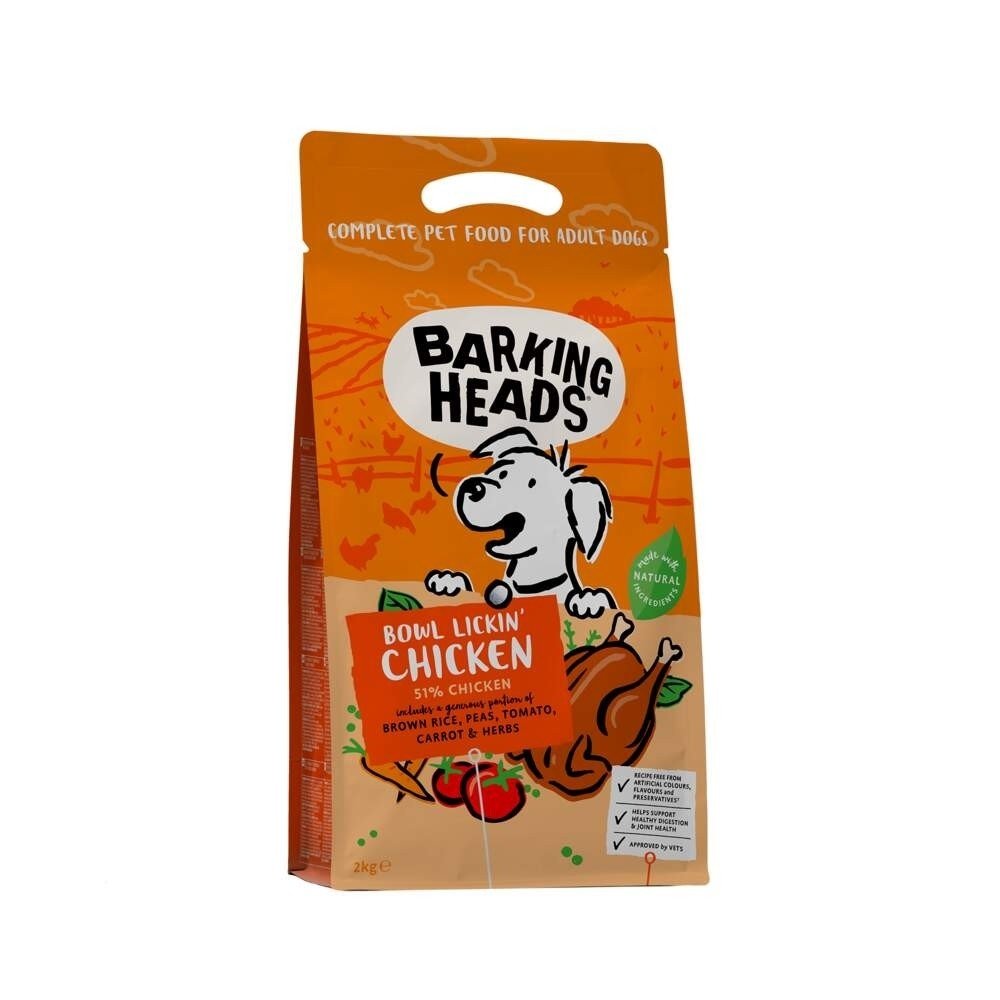 Barking Heads Bowl Lickin&#39; Chicken (2 kg) Hund - Hundemat - Tørrfôr