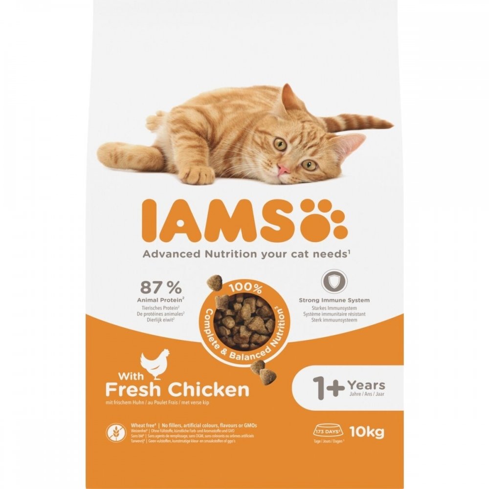 Iams for Vitality Cat Adult Chicken (10 kg) Katt - Kattemat - Voksenfôr til katt