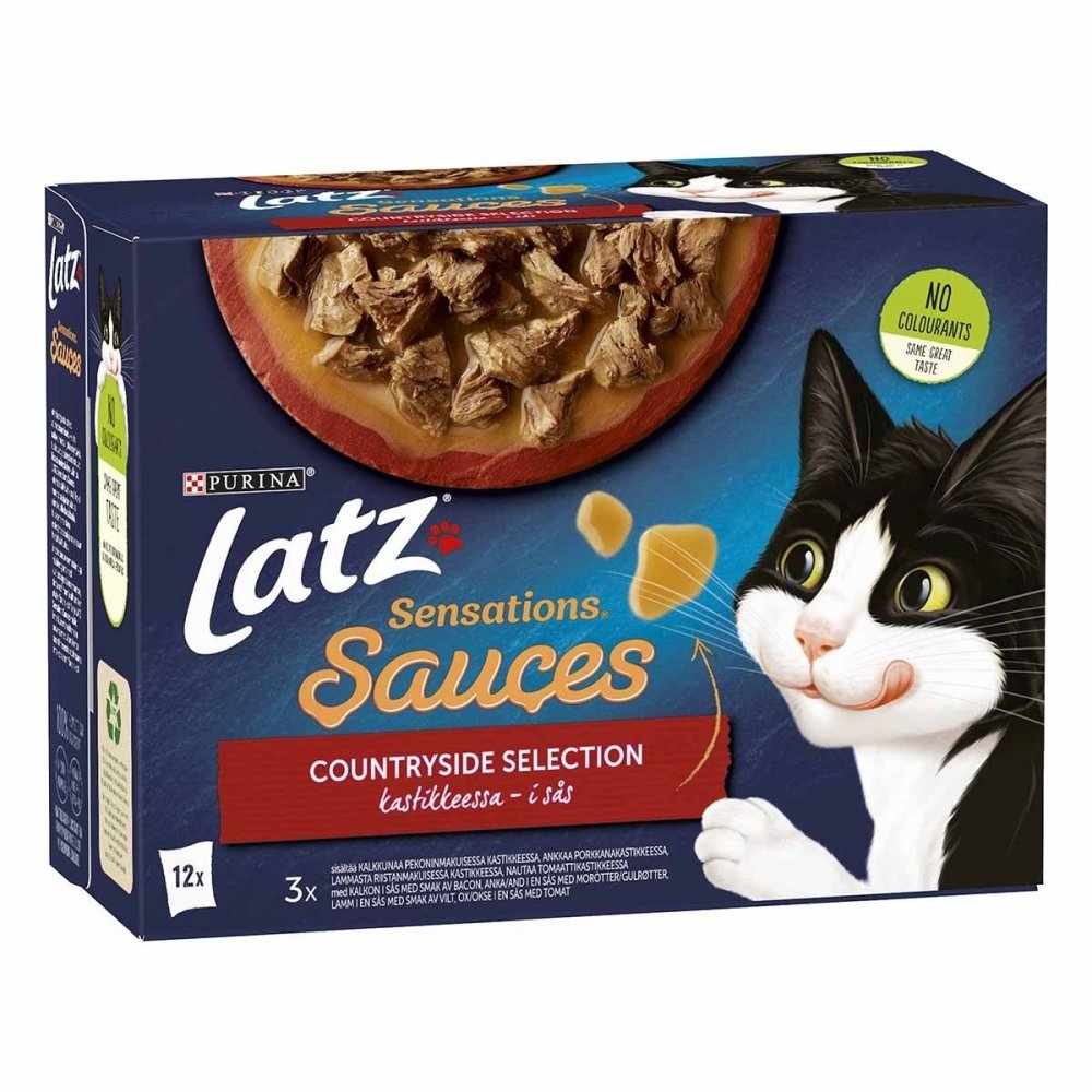 Latz Sensations Sauces Countryside Selection Multipack 12x85 g Katt - Kattemat - Våtfôr