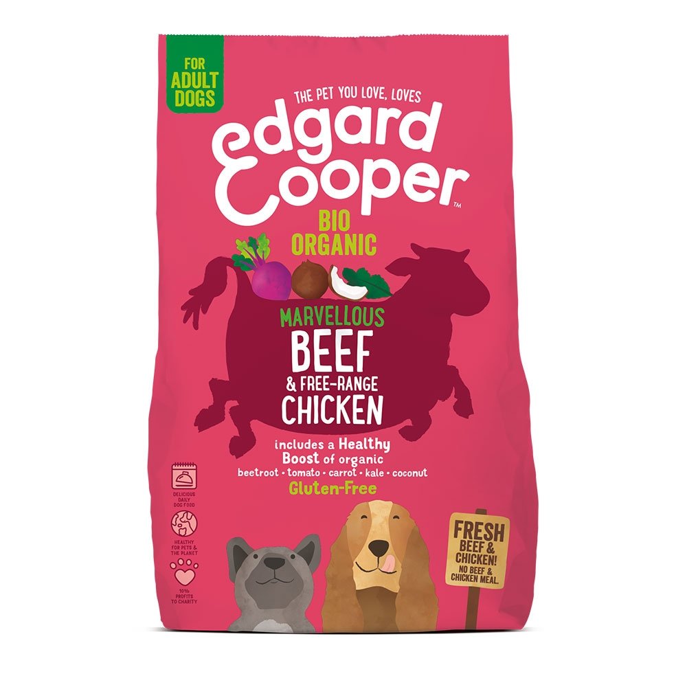 Edgard & Cooper Dog Økologisk Storfekjøtt & Kylling (2,5 kg) Hund - Hundemat - Tørrfôr
