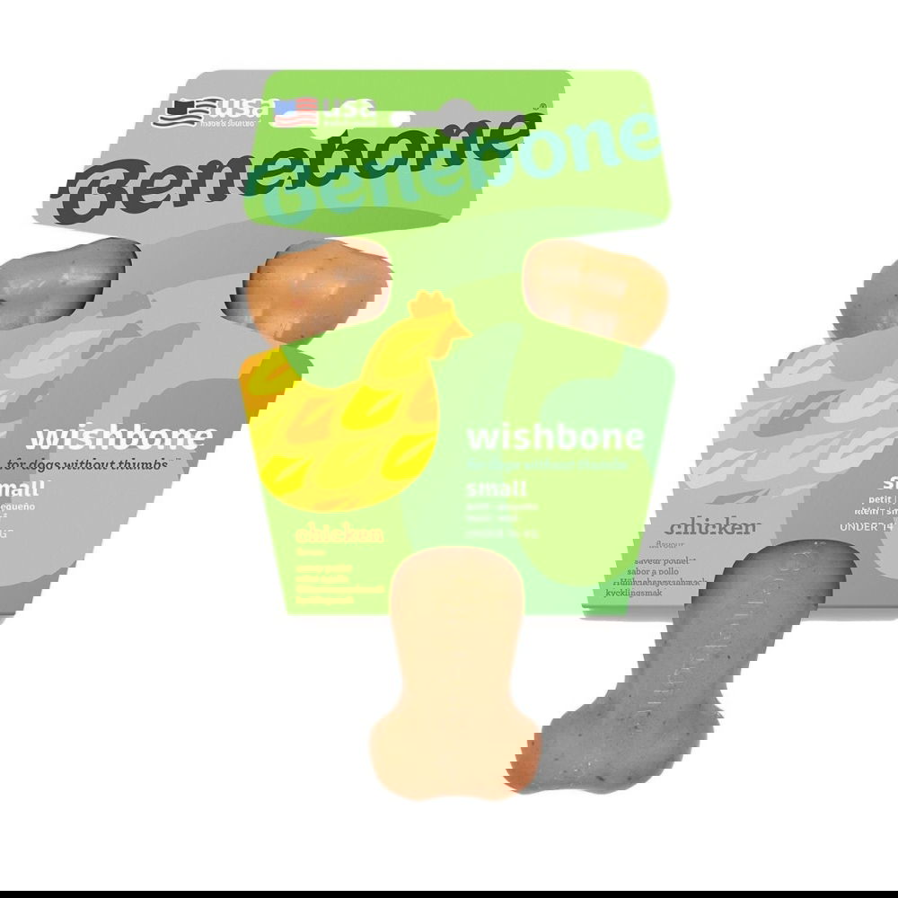 Benebone Wishbone Hundebein i Nylon Kylling mak (S)