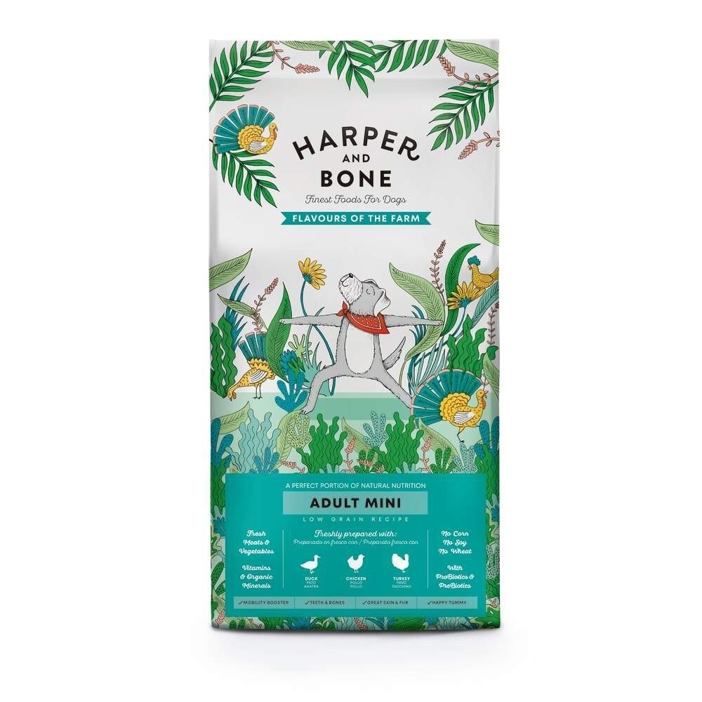 Harper & Bone Dog Adult Mini Flavours Farm (10 kg) Hund - Hundemat - Tørrfôr