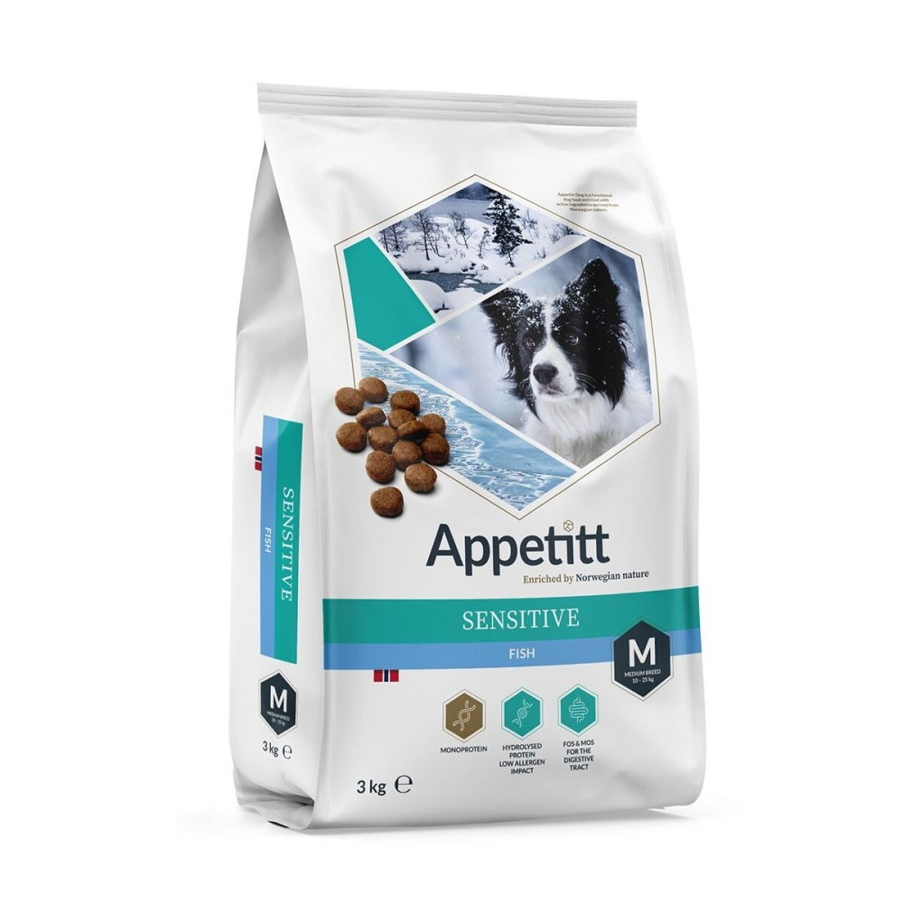 Bilde av Appetitt Dog Sensitive Medium Fish (3 kg) - Alt til hunden