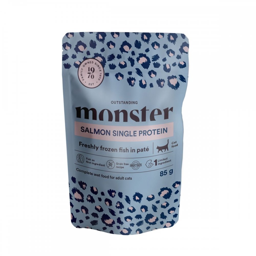 Monster Cat Adult Single Protein Salmon 8×85 g