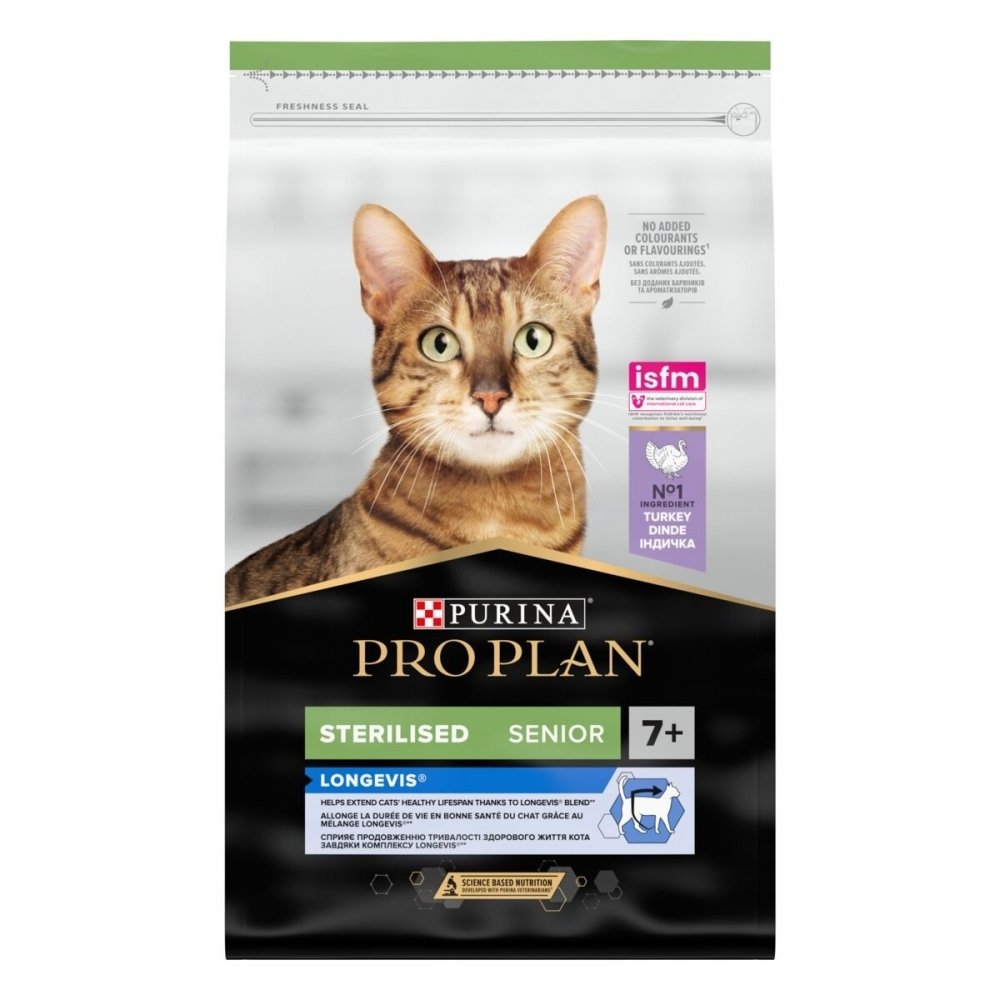 Bilde av Purina Pro Plan Cat Senior Sterilised Longvis Turkey (10 Kg)