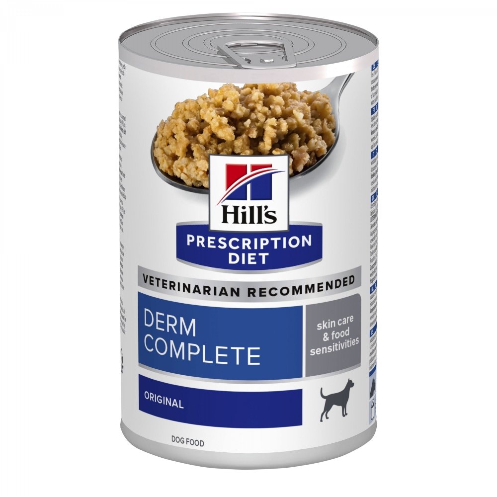 Hill&#39;s Prescription Diet Canine Derm Complete Skin Care & Food Sensitivities 370 g Veterinærfôr til hund - Hudproblem