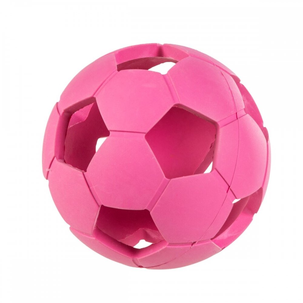 Little&Bigger Fotball i Gummi Rosa 11 cm Hund - Hundeleker - Ball til hund