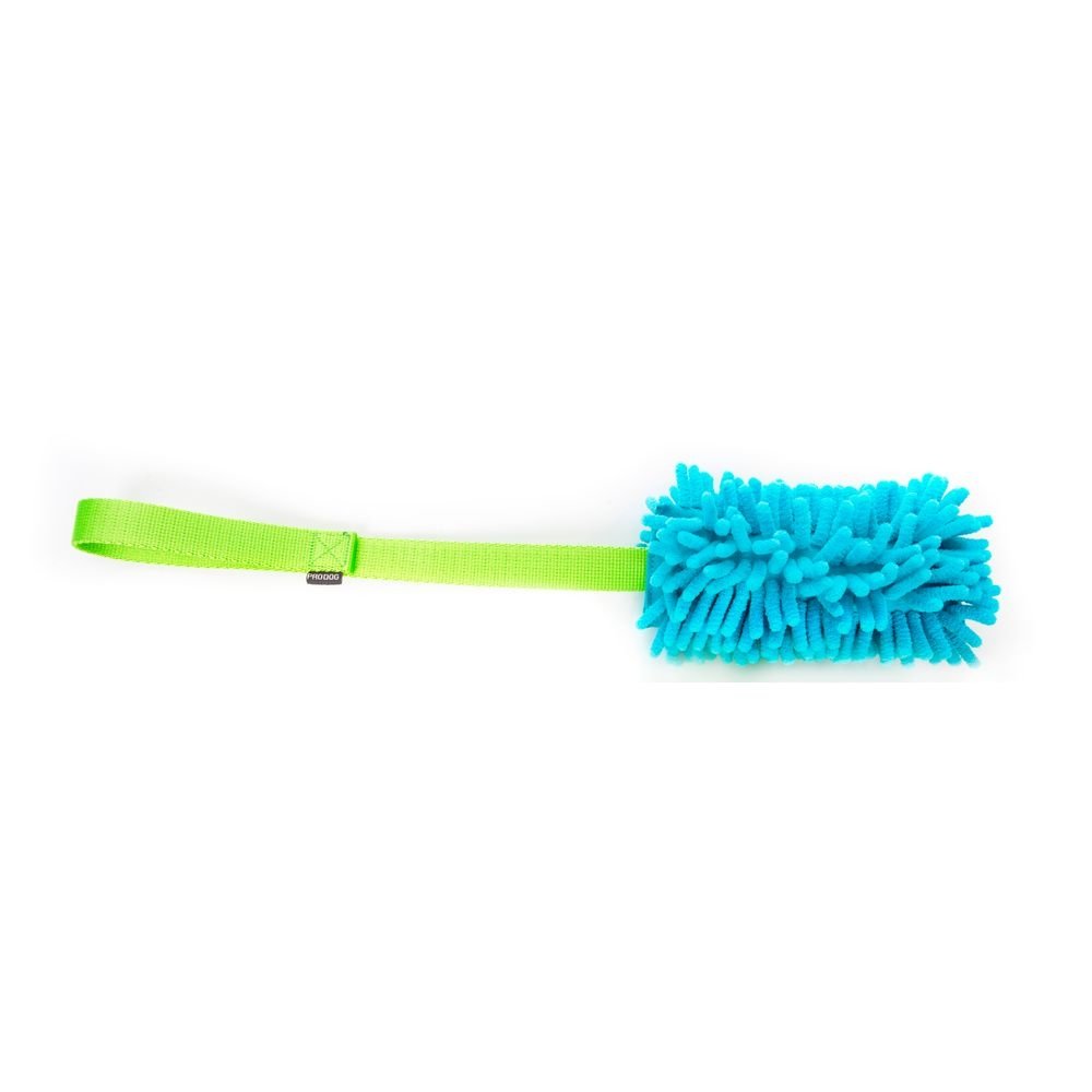 Bilde av Pro Dog Mop Toy With Squeaker, Turquoise, Green Handle