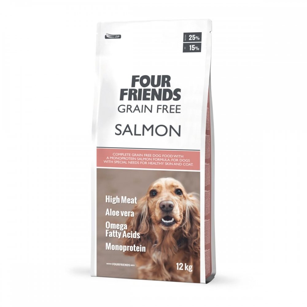 FourFriends Grainfree Salmon (12 kg) Hund - Hundemat - Voksenfôr til hund