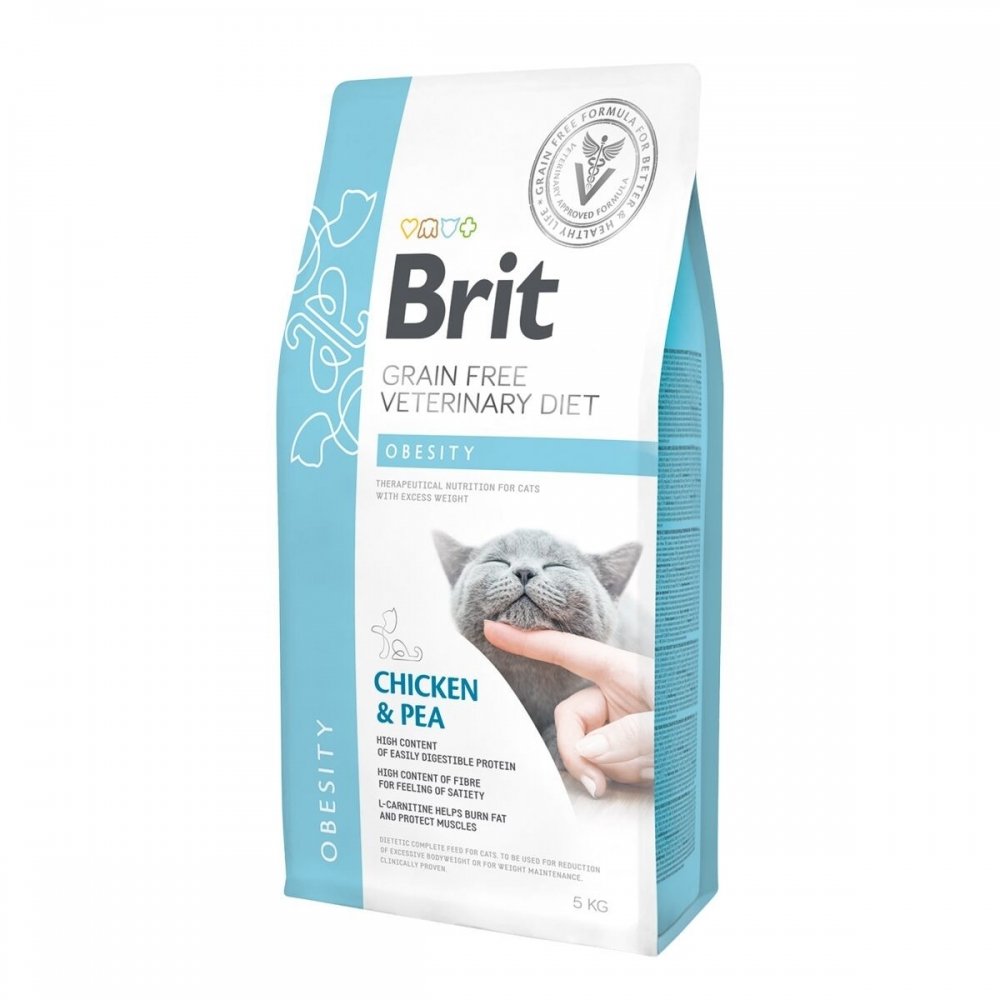 Brit Veterinary Diet Cat Obesity Grain Free (5 kg) Veterinærfôr til katt - Overvekt