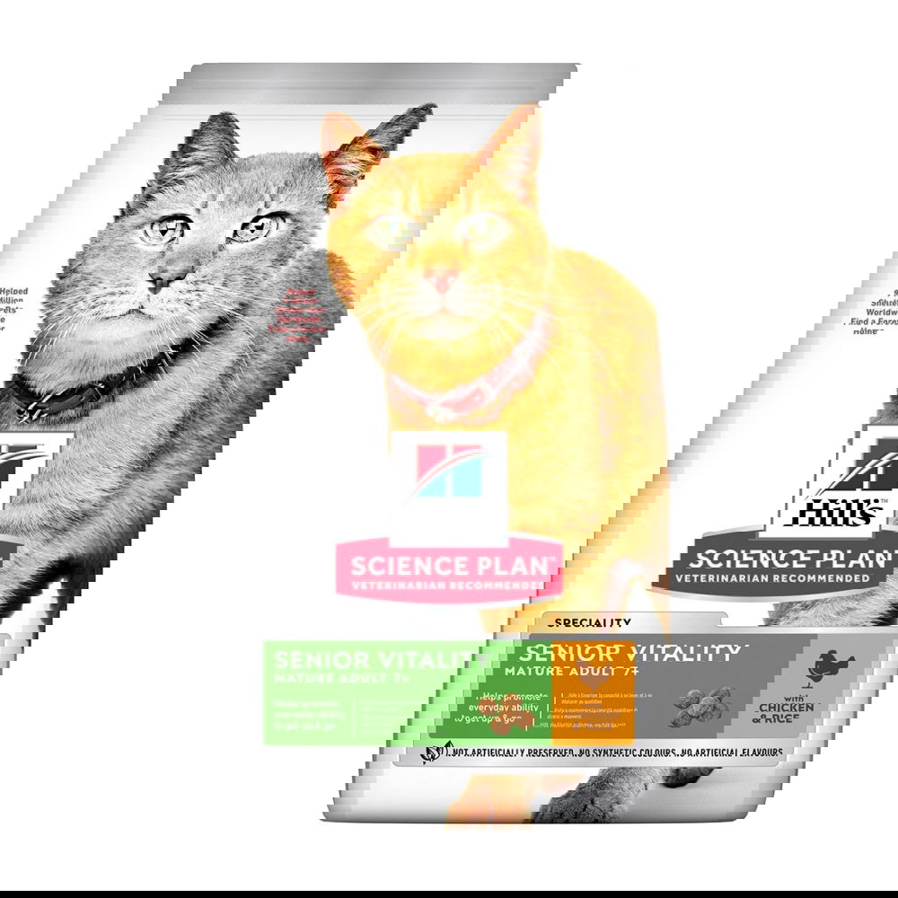 Hill's Science Plan Cat Mature Adult 7+ Senior Vitality Kylling & Ris (1,5 kg)
