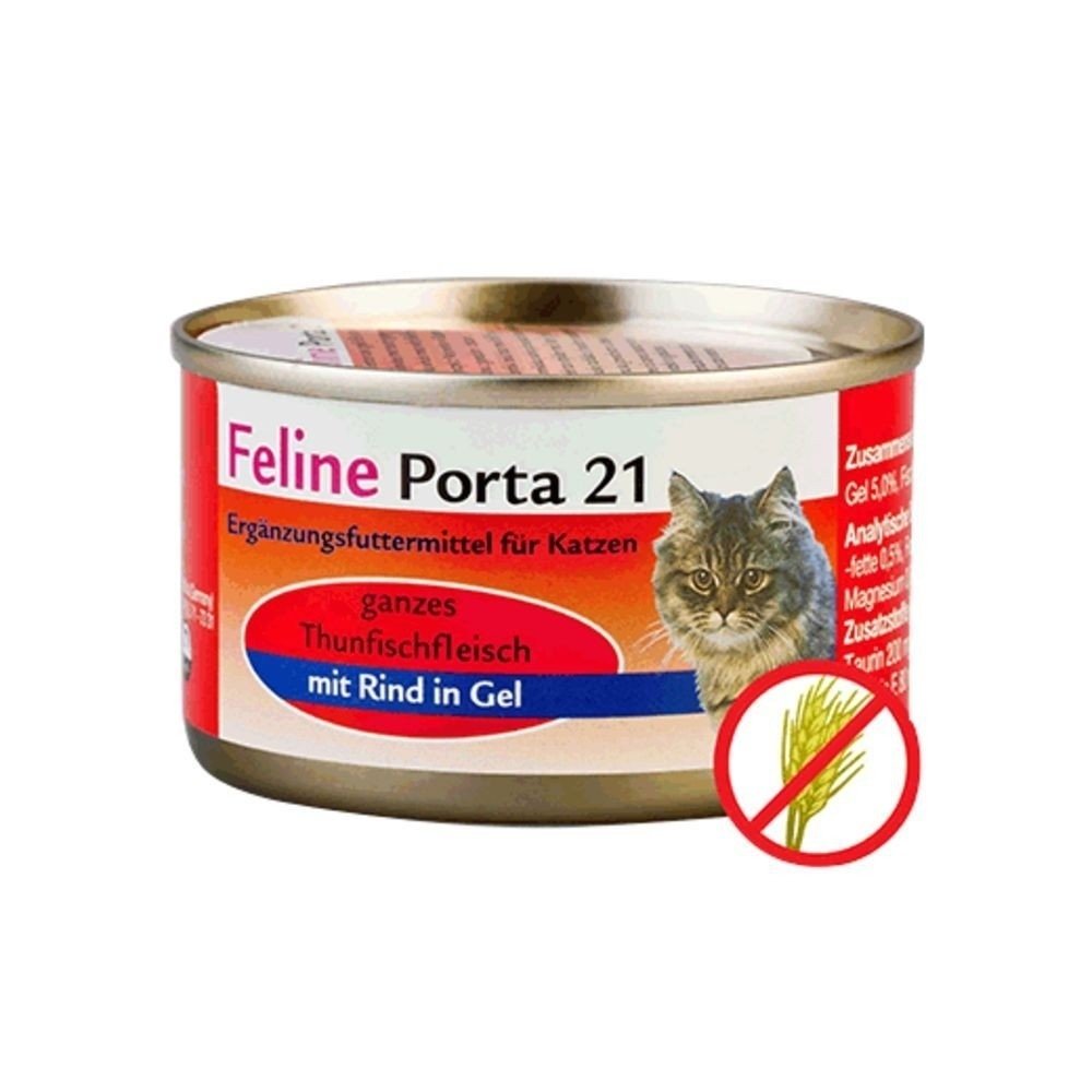 Feline Porta 21 Tunfisk og Biff (90 g) Katt - Kattemat - Våtfôr