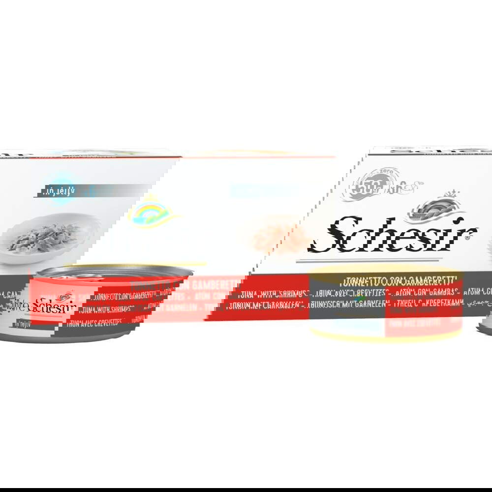 Schesir Cat Adult Tuna & Prawns Jelly 6x50 g
