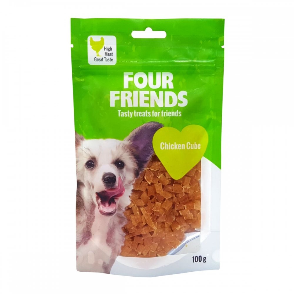 FourFriends Dog Chicken Cube (100 g) Hund - Hundegodteri - Godbiter til hund