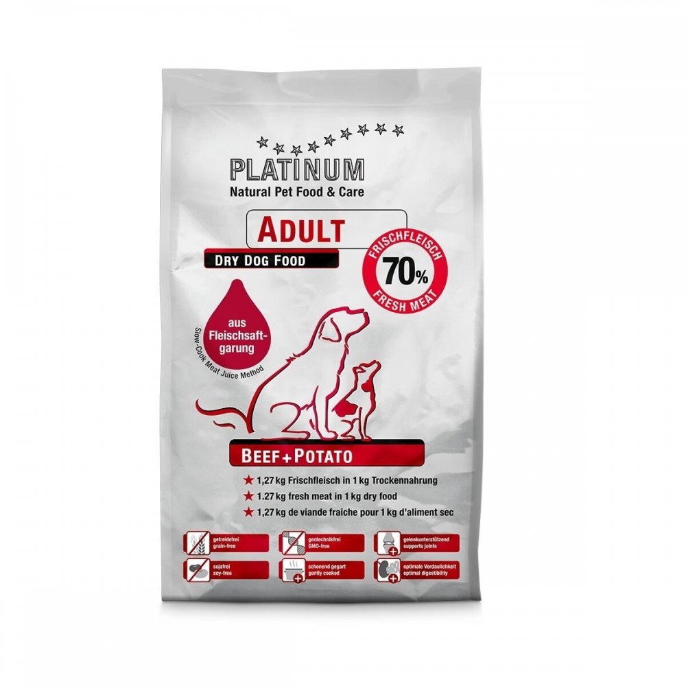 Platinum Adult Biff og Poteter (5 kg) Hund - Hundemat - Tørrfôr