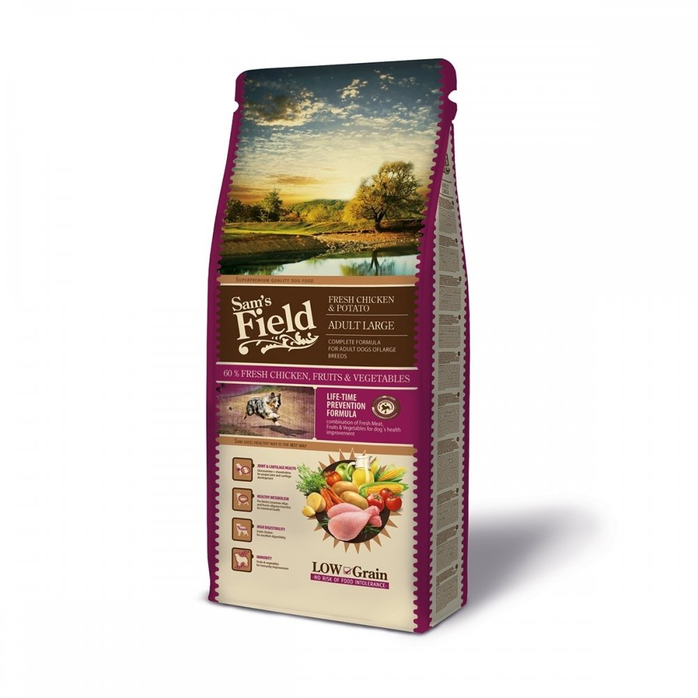 Sam's Field Adult Large Chicken & Potato (13 kg) Hund - Hundemat - Tørrfôr