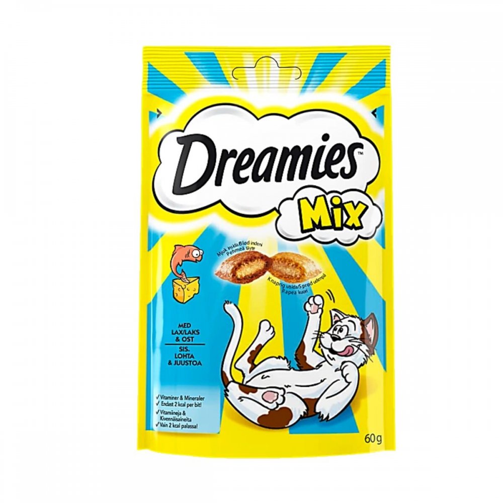 Dreamies Mix Laks & Ost 60 g Katt - Kattegodteri