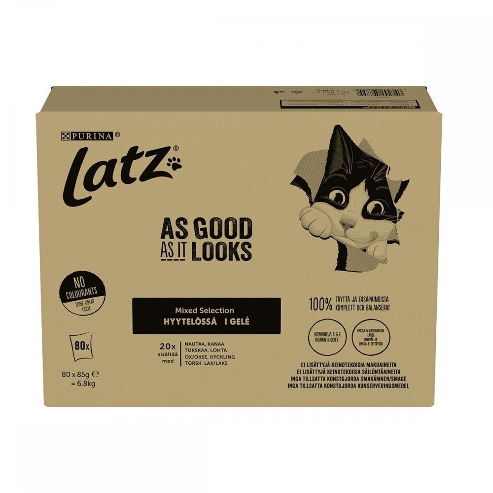 Latz As Good As It Looks Mixed Jelly 80x85 g Katt - Kattemat - Våtfôr