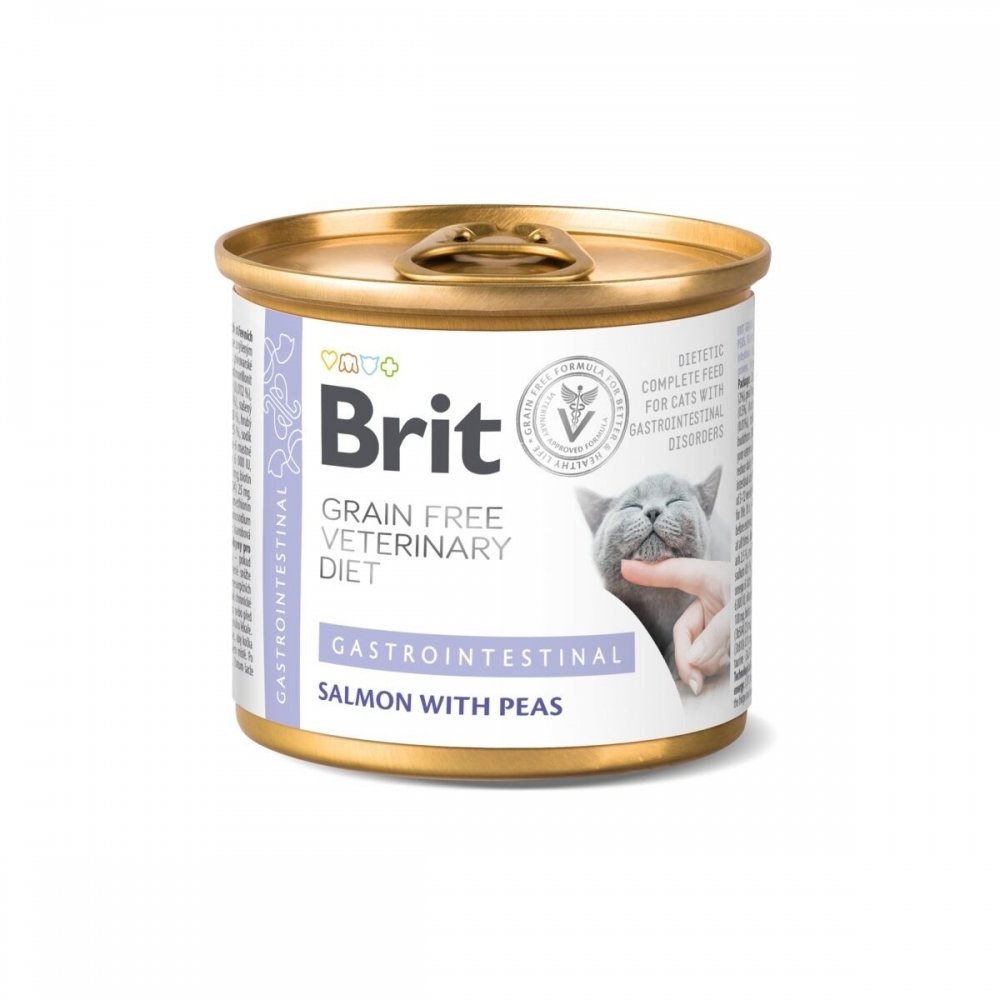 Brit Veterinary Diet Cat Gastrointestinal Grain Free 200 g Veterinærfôr til katt - Mage-  & Tarmsykdom