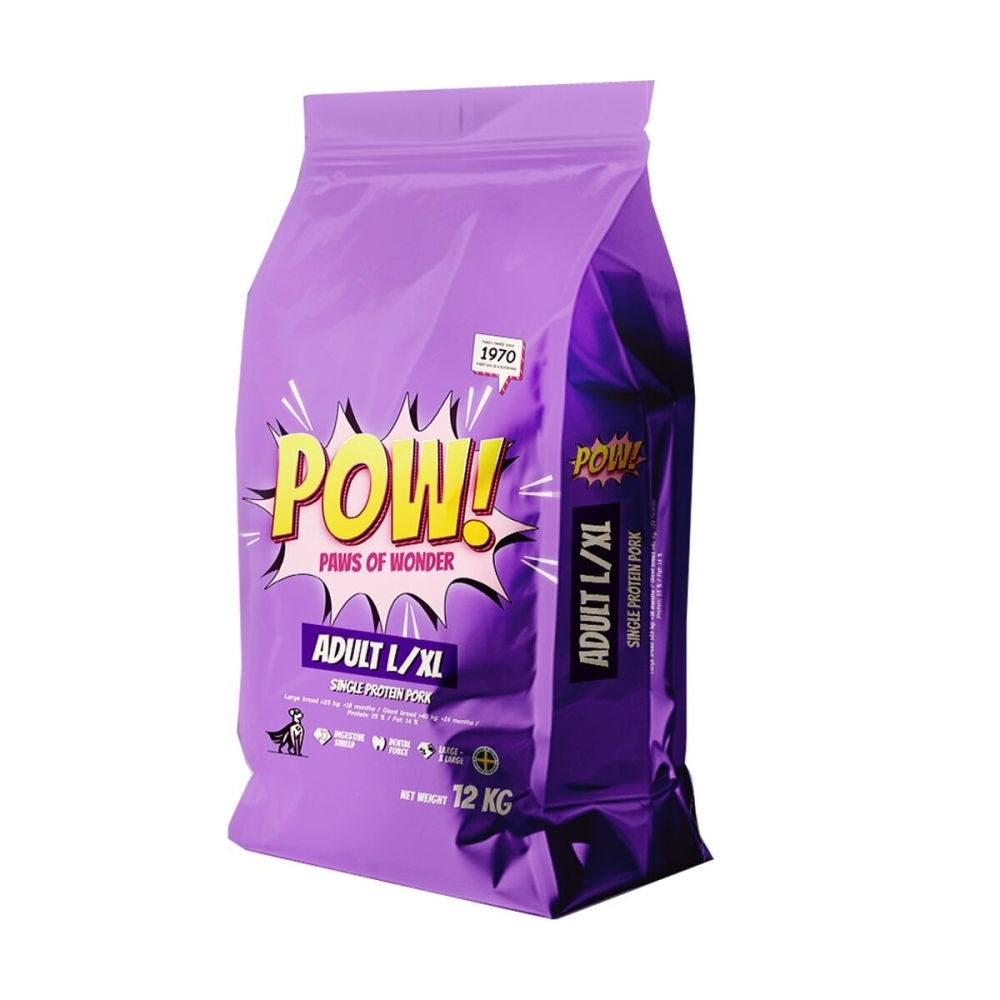 Bilde av POW! Dog Adult Large/X-Large Pork (12 kg) - Alt til hunden