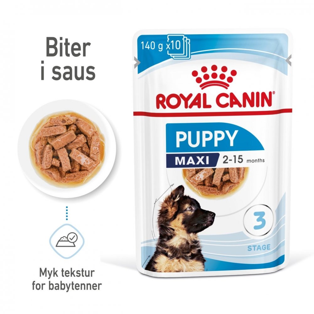 Bilde av Royal Canin Maxi Puppy In Gravy(10x140g)