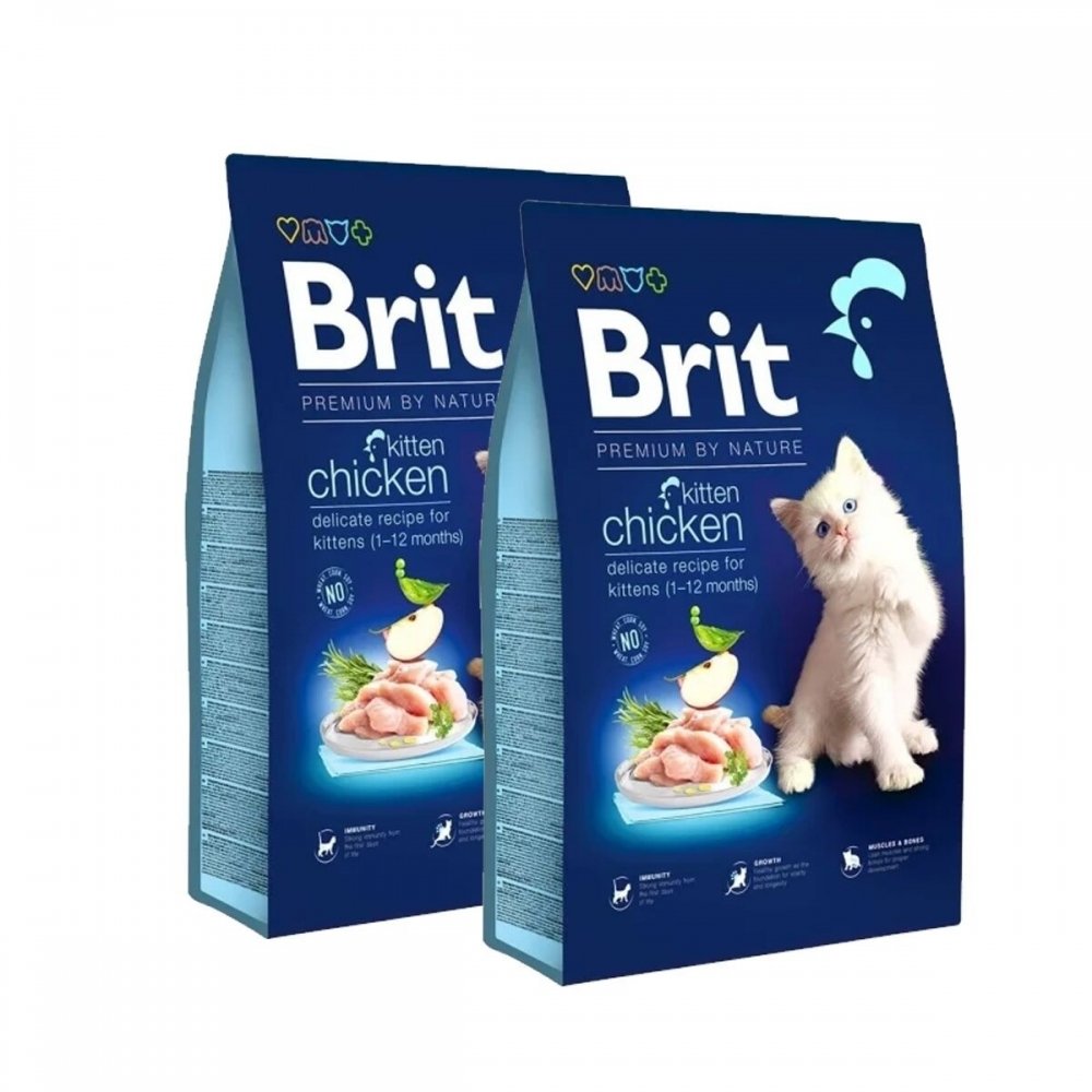 Bilde av Brit Premium By Nature Kitten Chicken 2x8 Kg