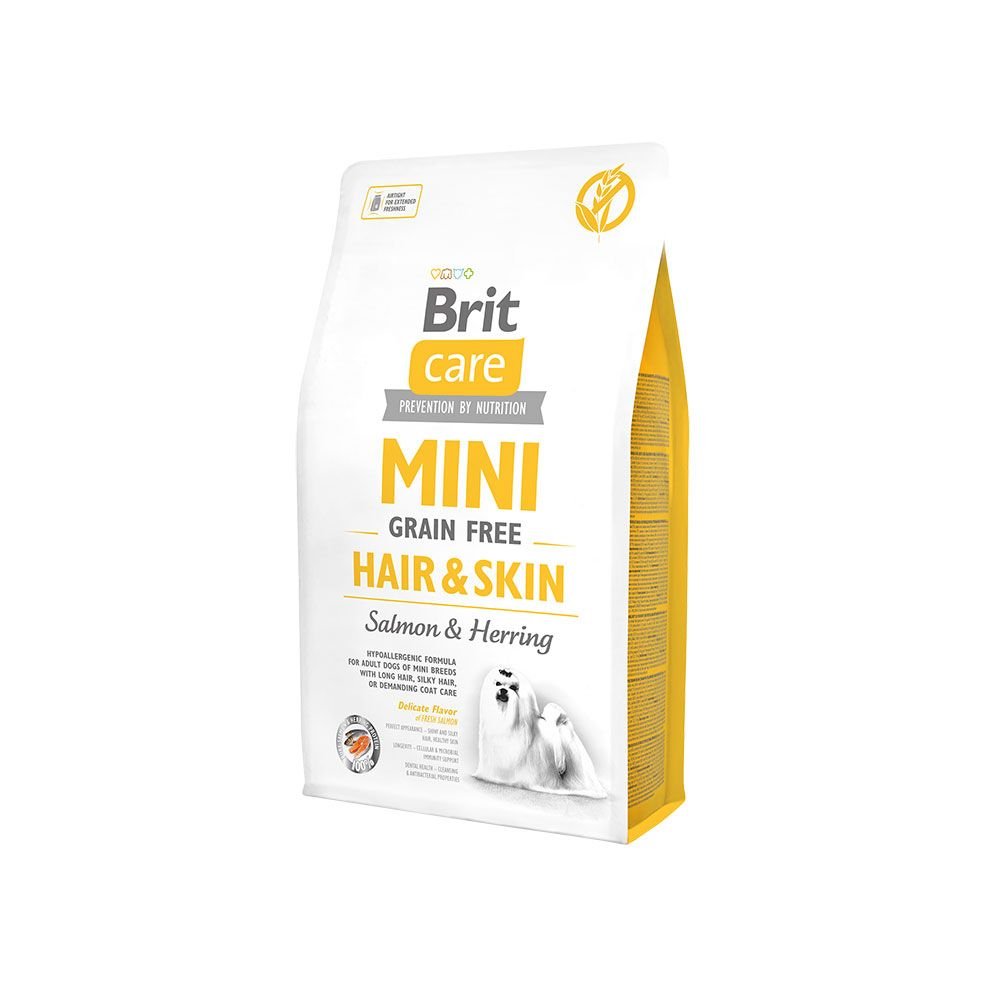 Brit Care Mini Grain Free Hair & Skin (2 kg) Hund - Hundemat - Spesialfôr - Hundefôr til følsom hud