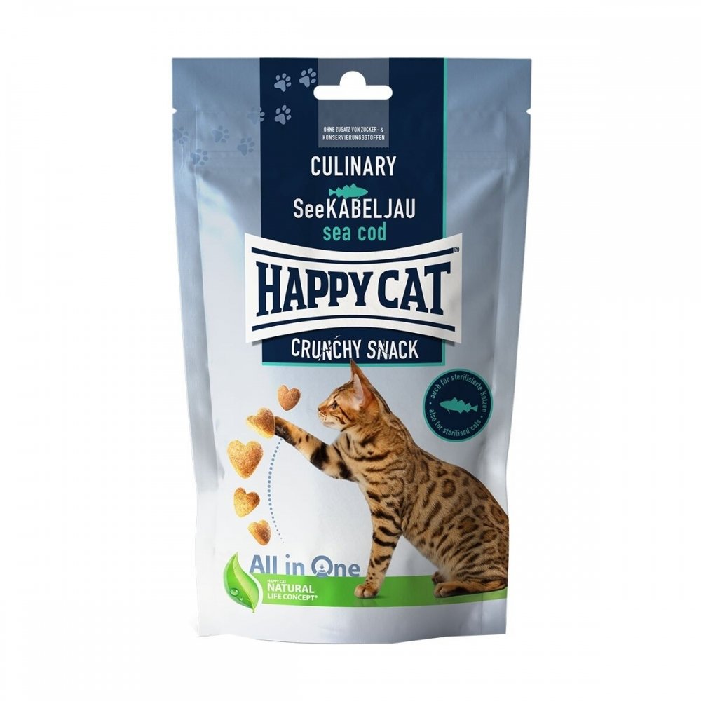 Happy Cat Crunchy Kattegodteri Torsk 70 g Katt - Kattegodteri