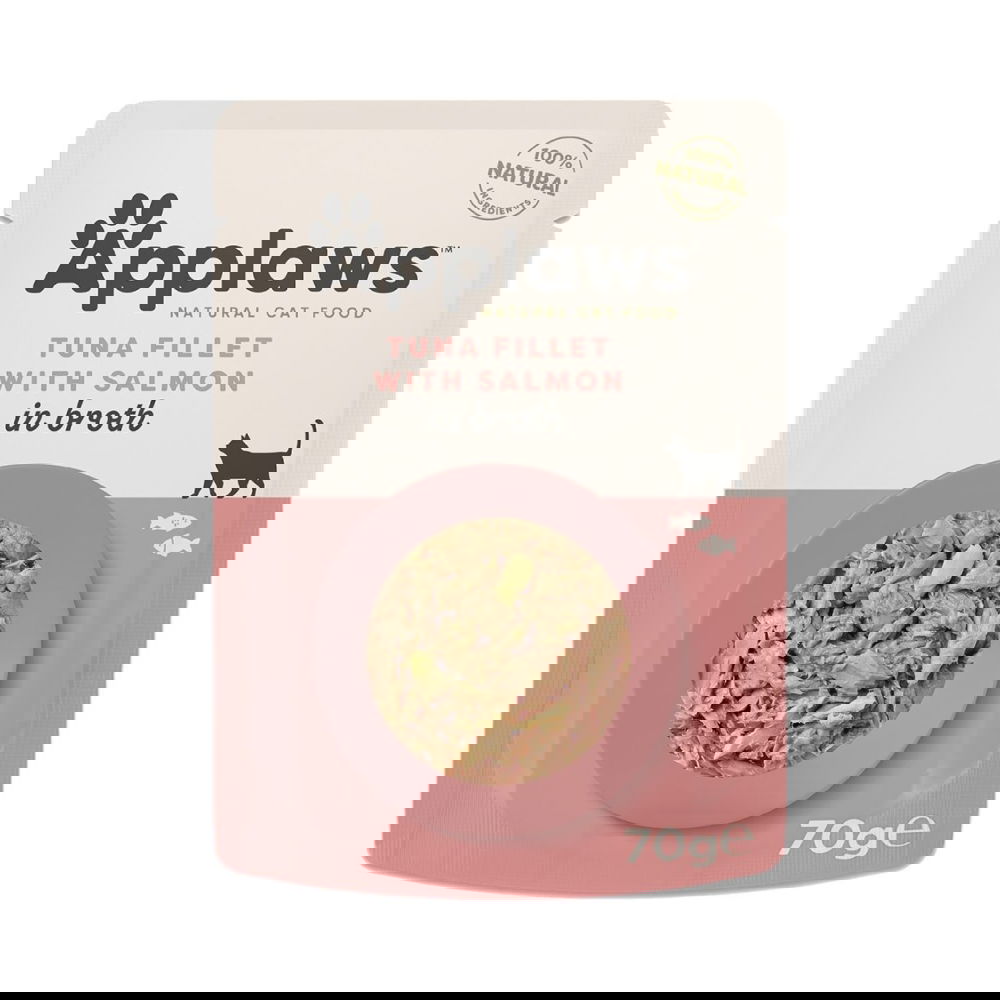 Applaws Tuna Fillet with Salmon in Broth 70 g