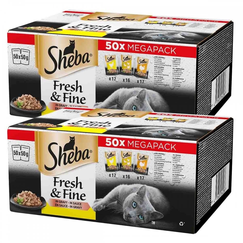 Sheba Fresh & Fine 100x50 g Katt - Kattemat - Våtfôr