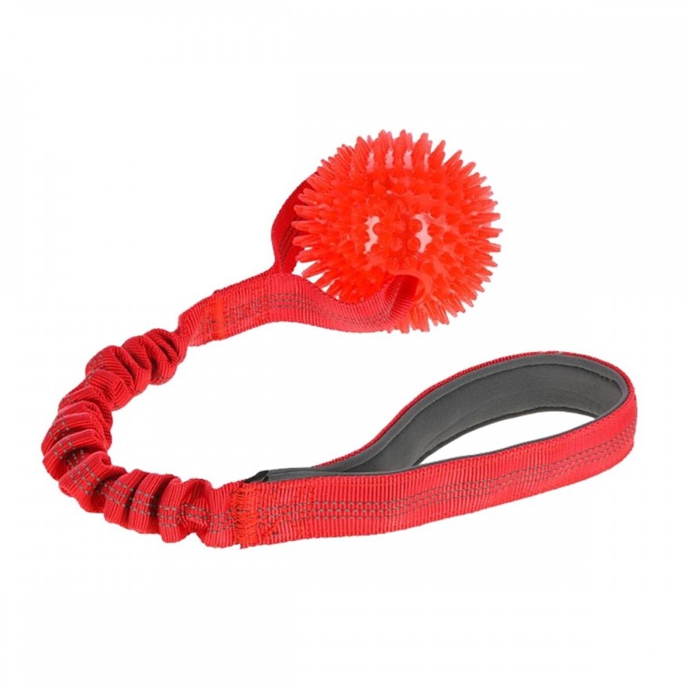 Kerbl Bungee Ball med Håndtak (Rød) Hund - Hundeleker - Ball til hund