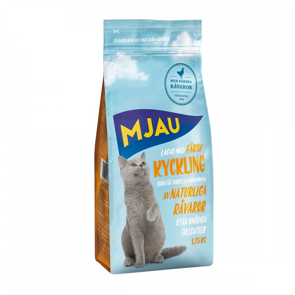Mjau Kylling (1,75 kg) Katt - Kattemat - Voksenfôr til katt