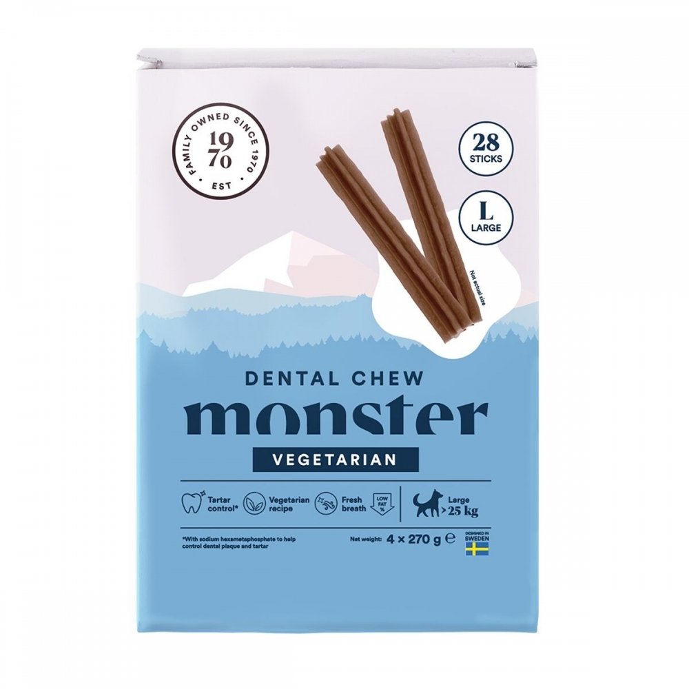 Bilde av Monster Dog Dental Chew Vegetarian Large (28-pack)