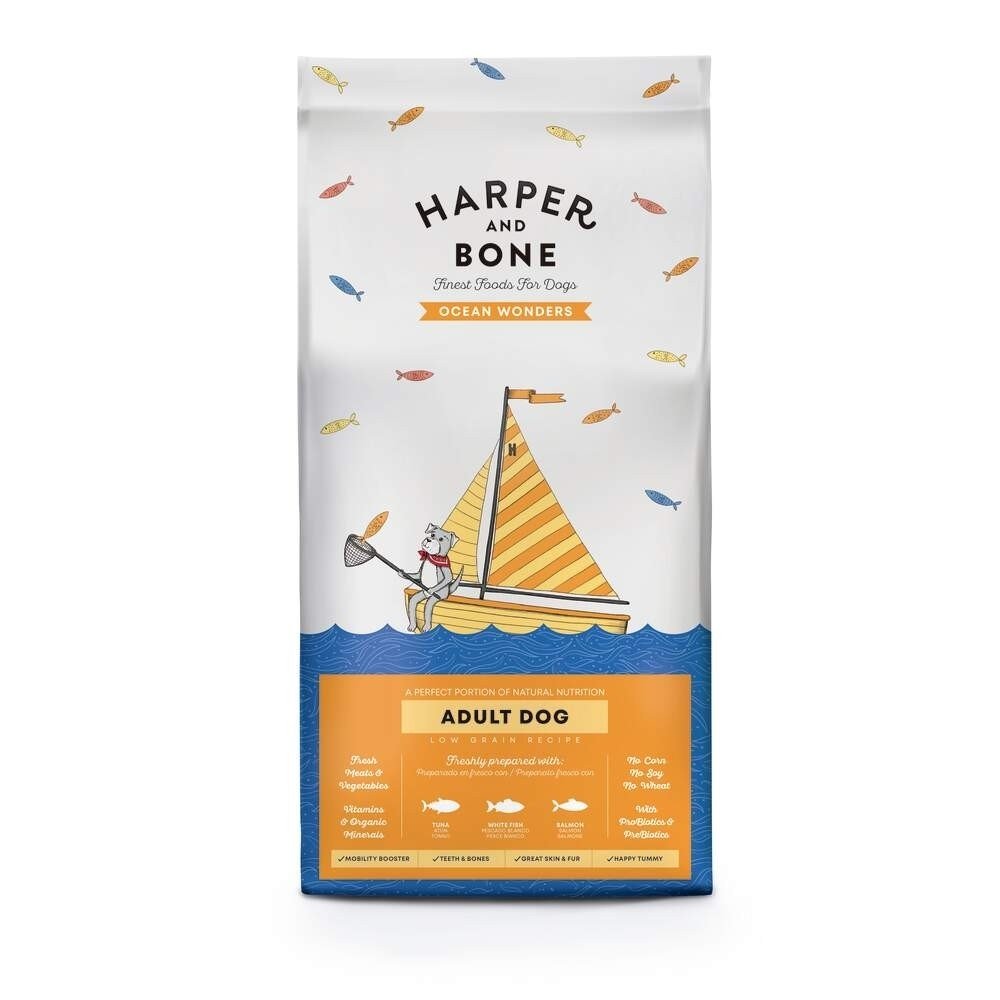 Harper & Bone Dog Adult Medium/Large Ocean Wonders (2 kg) Hund - Hundemat - Tørrfôr