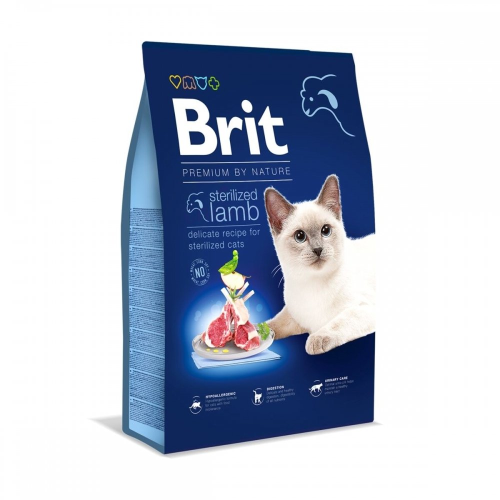 Brit Premium By Nature Cat Sterilized Lamb (8 kg) Katt - Kattemat - Tørrfôr
