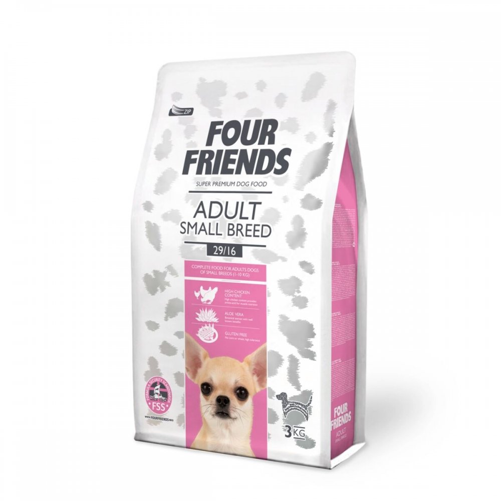 FourFriends Dog Adult Small Breed (3 kg) Hund - Hundemat - Voksenfôr til hund
