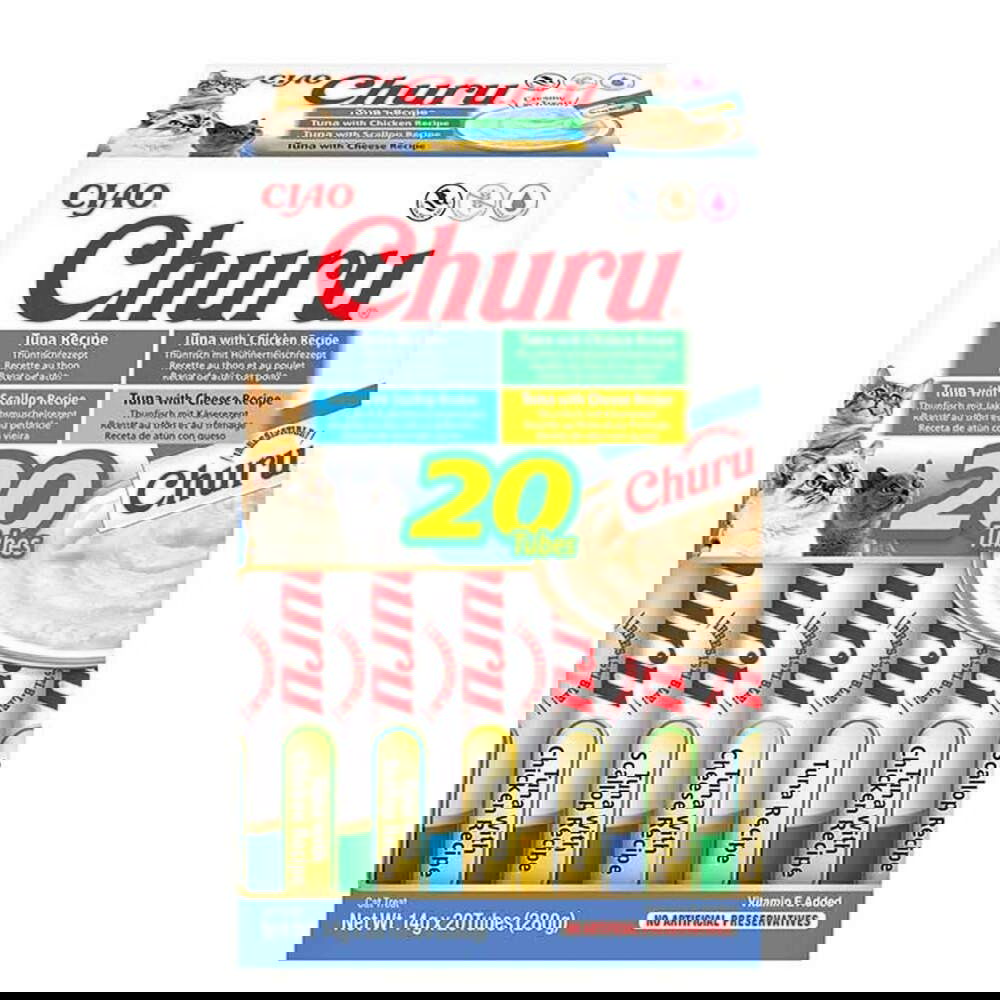 INABA Churu Variety box Tuna - Kattegodbidder - 20 x 14g