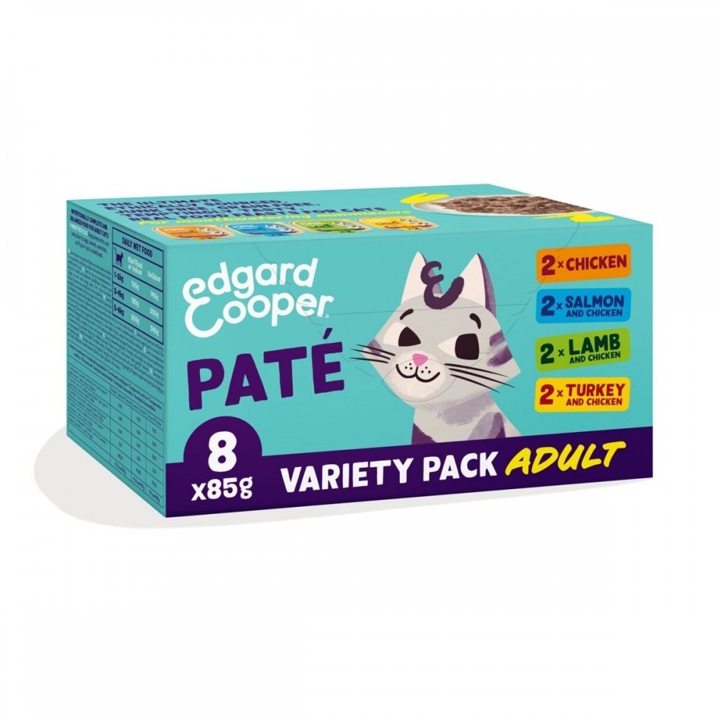 Bilde av Edgard & Cooper Cat Adult Multipack Paté 8 X 85 G