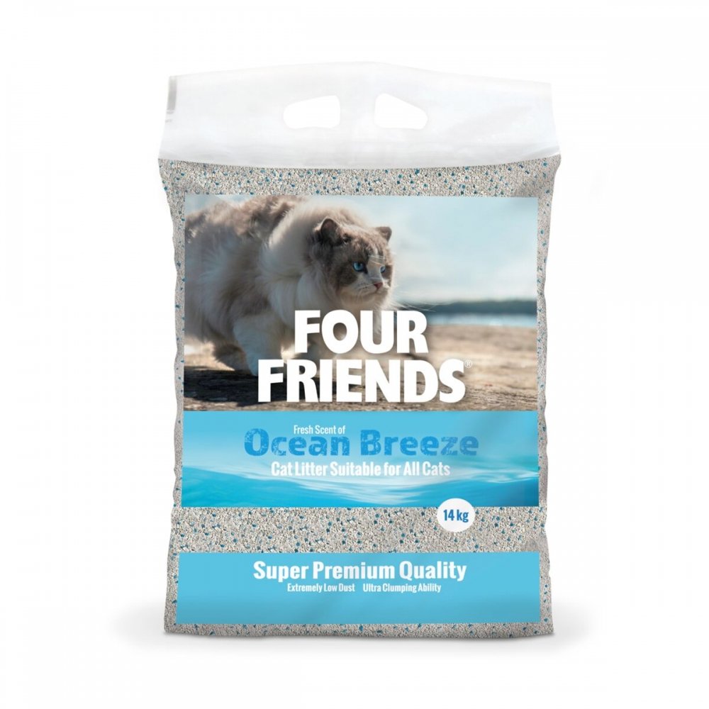 FourFriends Ocean Breeze Kattesand 14 kg Katt - Kattesand