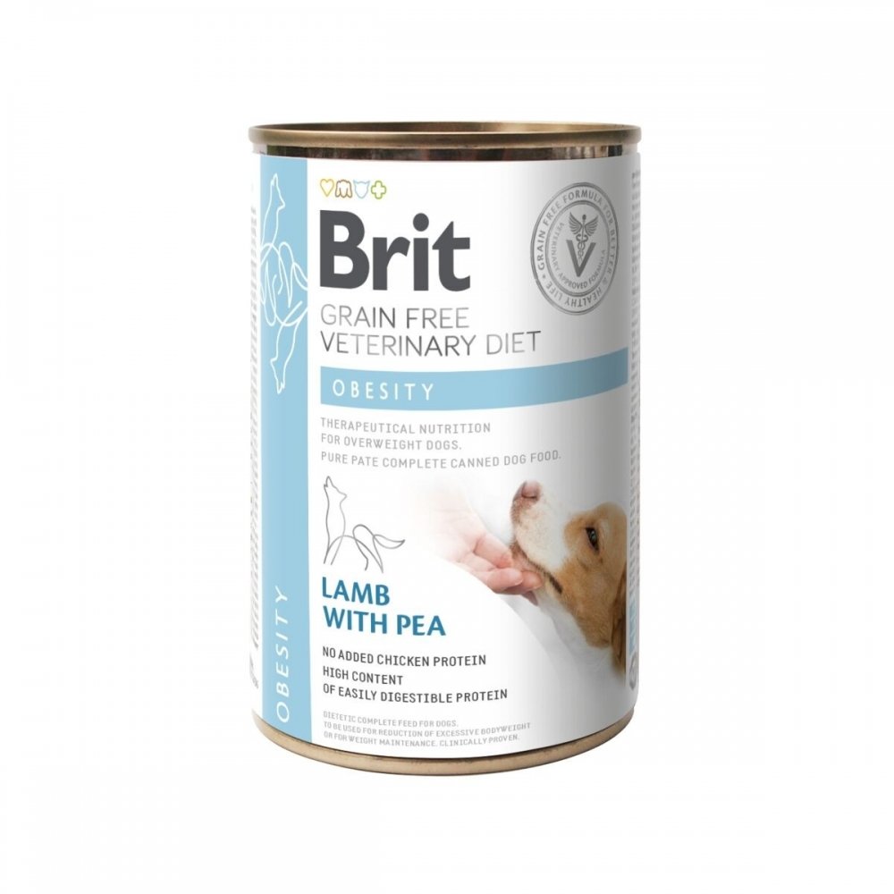 Brit Veterinary Diet Dog Obesity Grain Free 400 g Veterinærfôr til hund - Overvekt