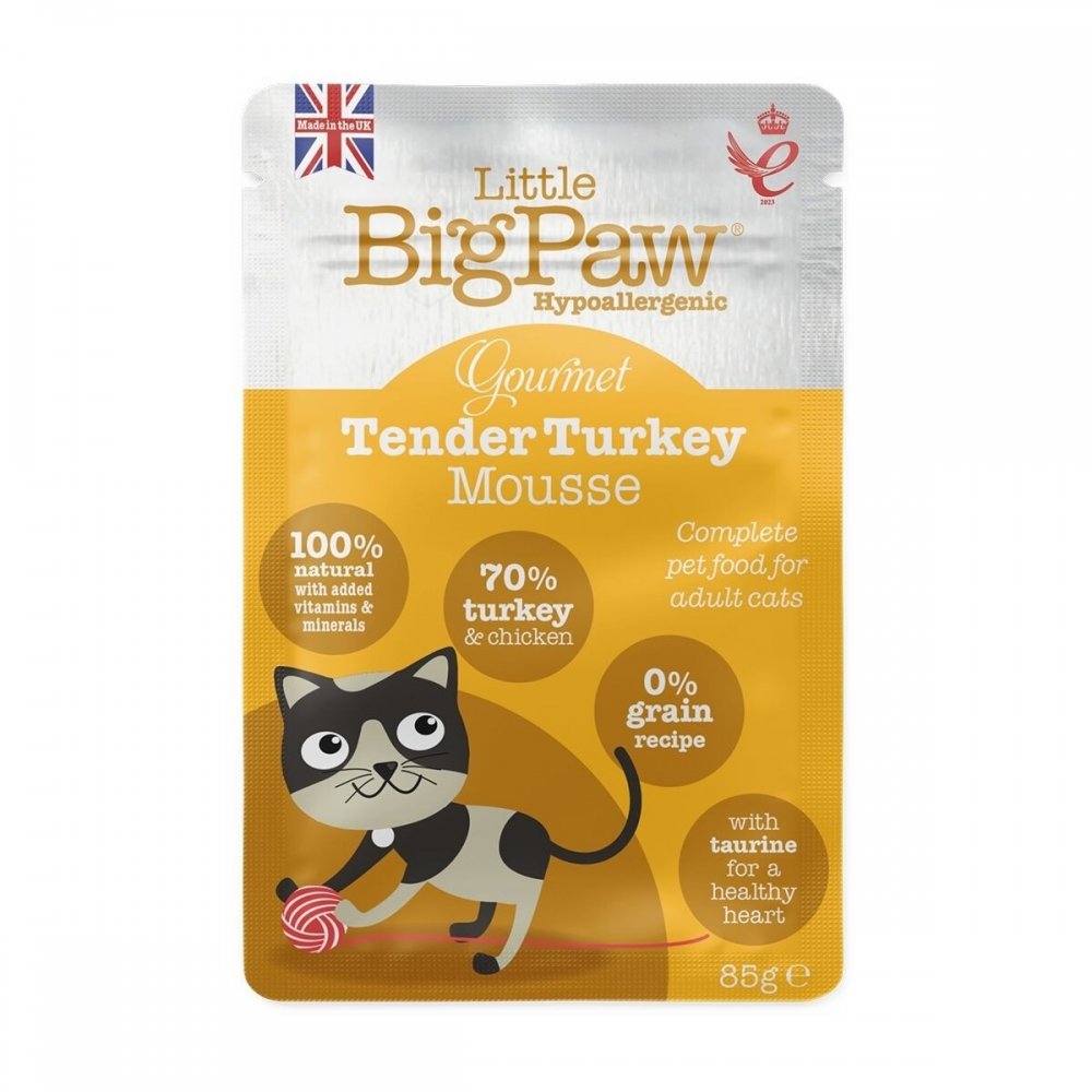 Little BigPaw Gourmet Tender Turkey Mousse 85g Katt - Kattemat - Våtfôr
