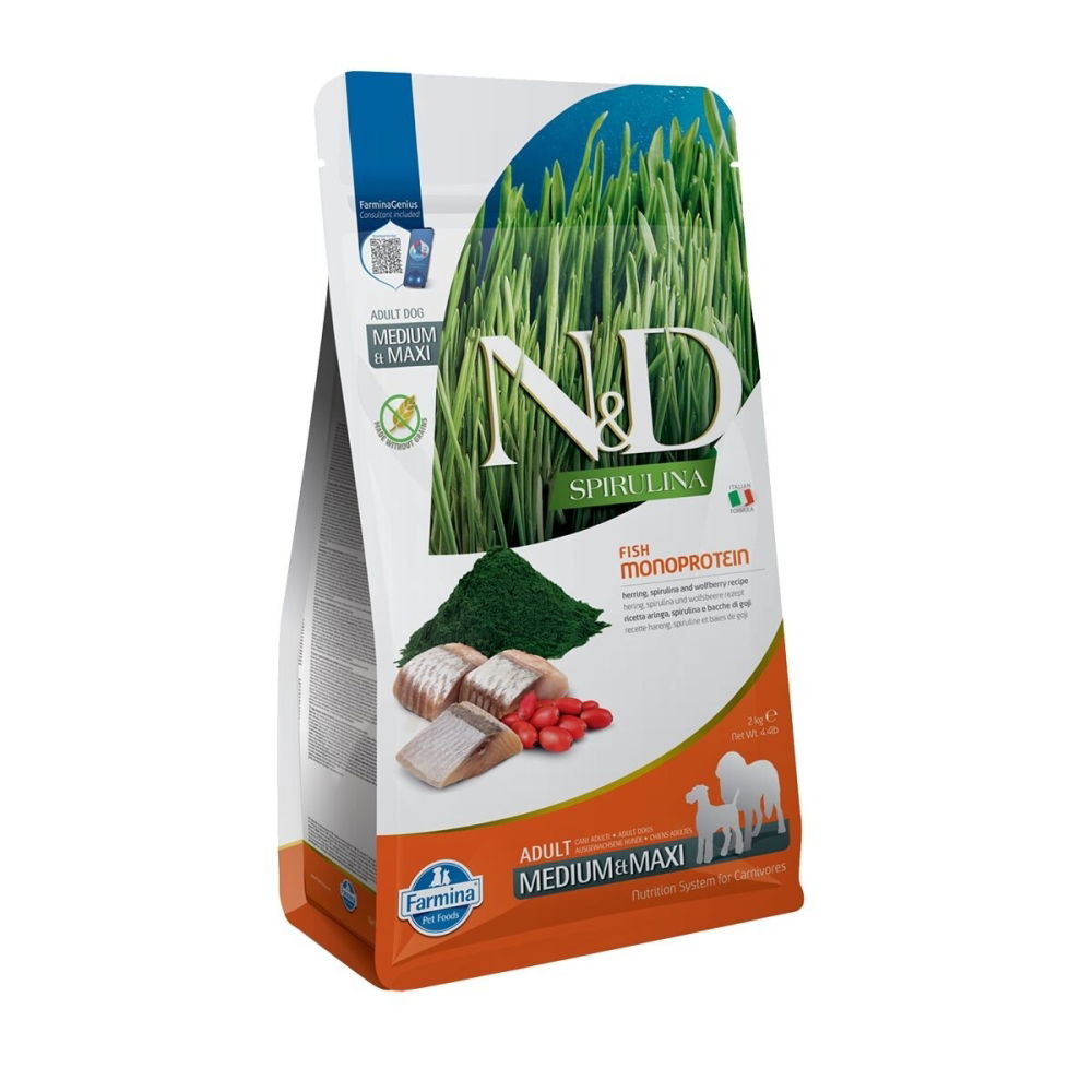 Bilde av Farmina N&D Dog Spirulina&Herring M/L 2 kg - Alt til hunden