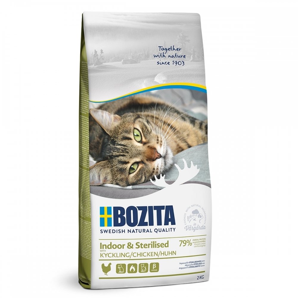 Bozita Indoor & Sterilised Chicken (2 kg) Katt - Kattemat - Spesialfôr - Kattemat for sterilisert katt