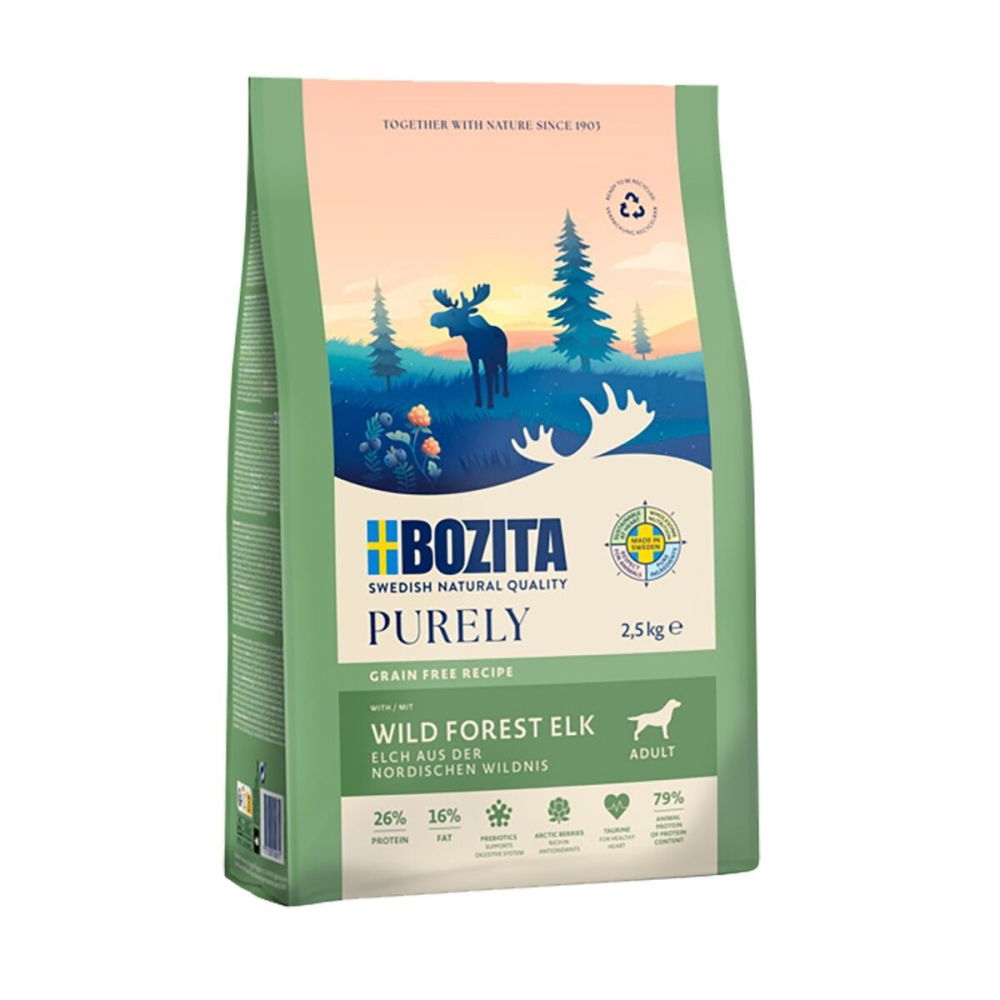 Bilde av Bozita Dog Purely Adult Elk (2,5 kg) - Alt til hunden