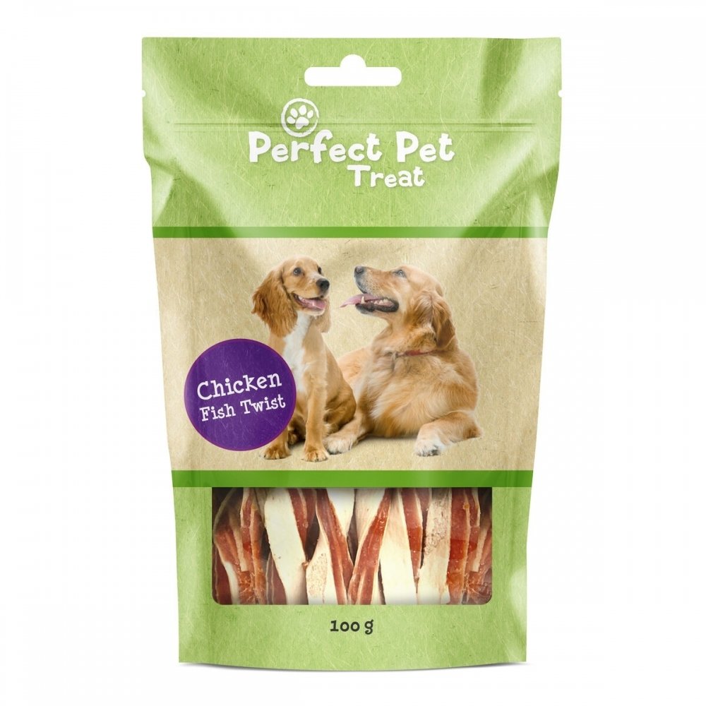 Perfect Pet Chicken & Fish Twist 100 g Hund - Hundegodteri - Tørket hundegodteri